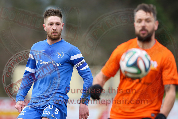 Ballinamallard United (1) V Glenavon (3) in IFA Danske Premier League.