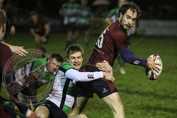 Enniskillen 1st XV (12) V Omagh (15) in Rugby.