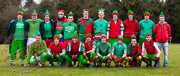 Santa V Elves Charity GAA Match In Newtownbutler among the NTB club members and friends.