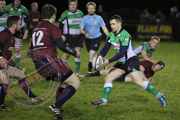 Enniskillen 1st XV (12) V Omagh (15) in Rugby.