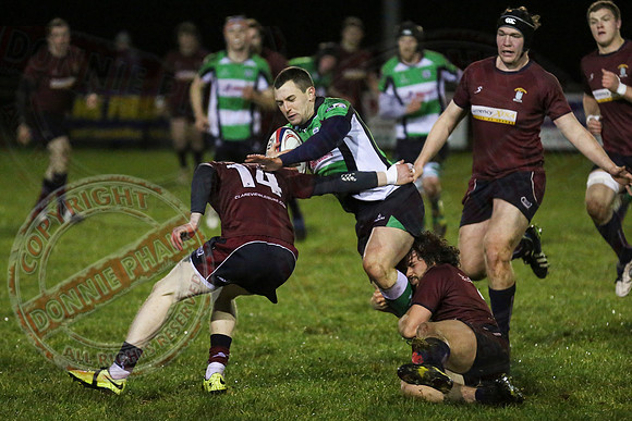Enniskillen 1st XV (12) V Omagh (15) in Rugby.