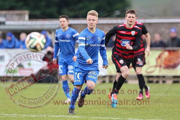 Ballinamallard United (2) V Coleraine (1) in IFA Premier League.