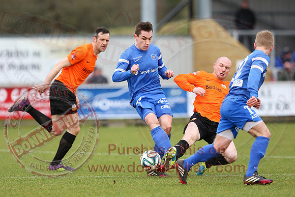 Ballinamallard United (1) V Glenavon (3) in IFA Danske Premier League.