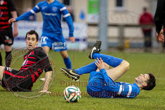 Ballinamallard United (2) V Coleraine (1) in IFA Premier League.