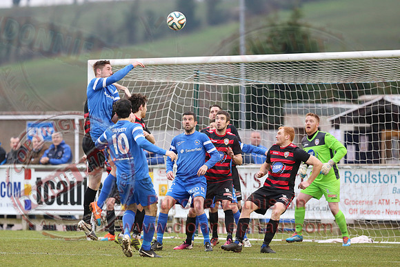 Ballinamallard United (2) V Coleraine (1) in IFA Premier League.