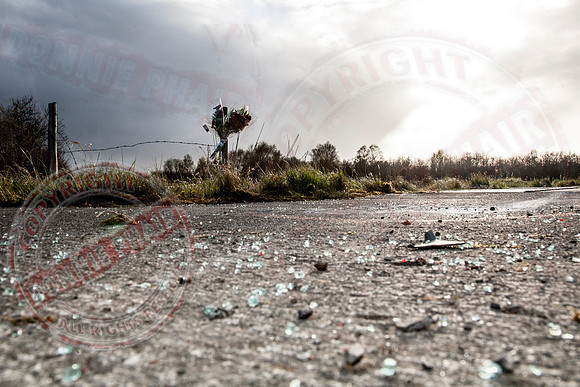 Ashlene Reilly - Crash site outside Donagh, County Fermanagh.