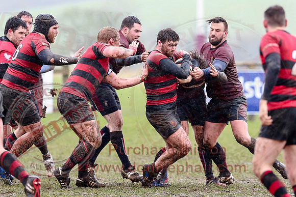 Enniskillen 1st XV (3) V Carrickfergus (20) in Kukri Qualifying Rugby League 2