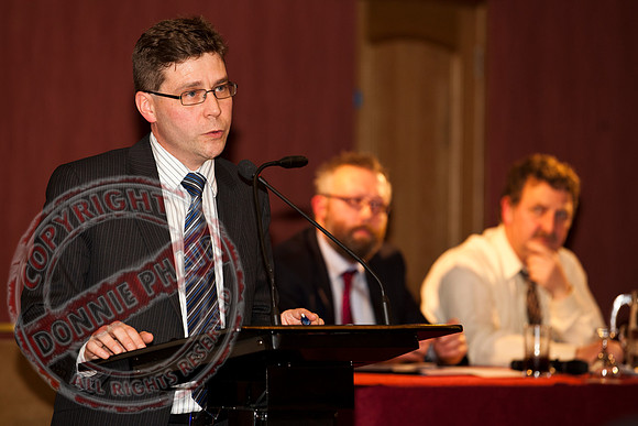 Representatives from Quinn Group meeting Local People and Politicians in the Killyhevlin Hotel.