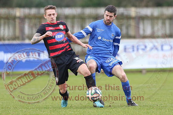 Ballinamallard United (2) V Coleraine (1) in IFA Premier League.