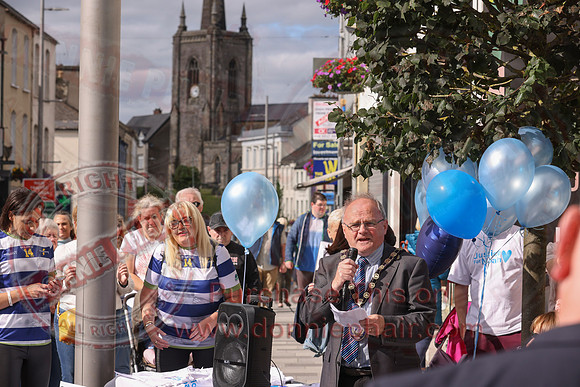 Justice for Noah Donohoe rally at the Diamond in Enniskillen-14