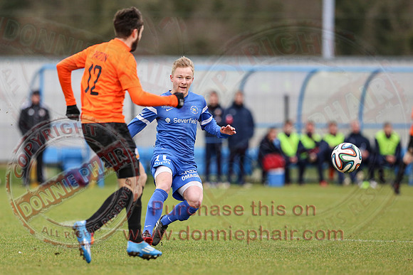 Ballinamallard United (1) V Glenavon (3) in IFA Danske Premier League.