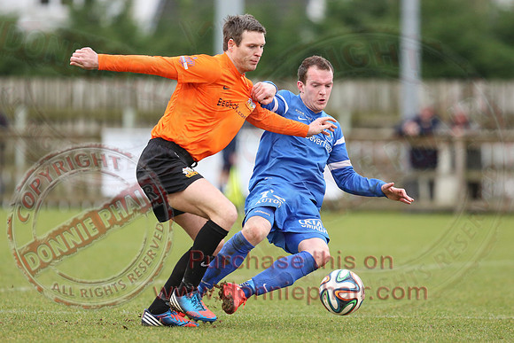 Ballinamallard United (1) V Glenavon (3) in IFA Danske Premier League.