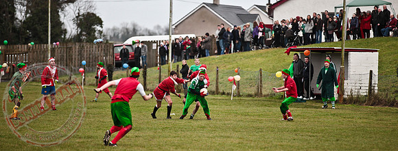 Santa V Elves Charity GAA Match In Newtownbutler among the NTB club members and friends.