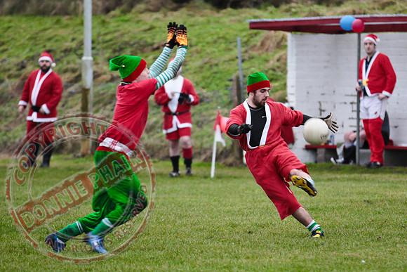 Santa V Elves Charity GAA Match In Newtownbutler among the NTB club members and friends.