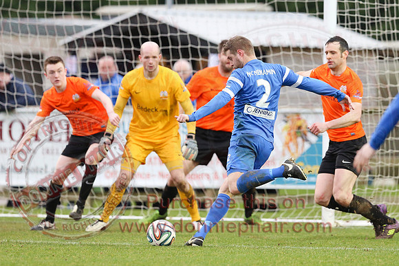 Ballinamallard United (1) V Glenavon (3) in IFA Danske Premier League.