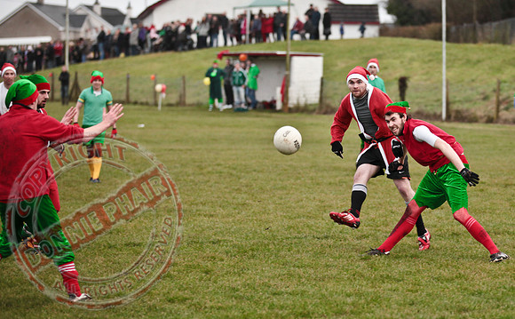 Santa V Elves Charity GAA Match In Newtownbutler among the NTB club members and friends.