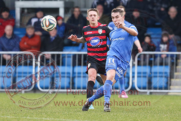 Ballinamallard United (2) V Coleraine (1) in IFA Premier League.