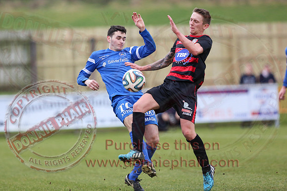 Ballinamallard United (2) V Coleraine (1) in IFA Premier League.