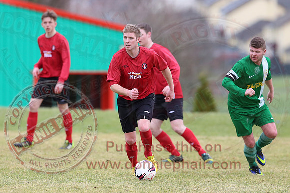 Irvinestown Wanderers (1) V Ardoyne (2) in Irish Junior Cup.