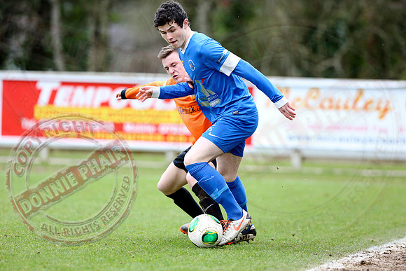 Ballinamallard United (0) V Glenavon (3) in The Irish Cup.