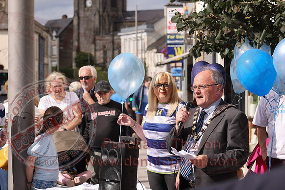 Justice for Noah Donohoe rally at the Diamond in Enniskillen-11