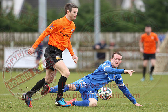 Ballinamallard United (1) V Glenavon (3) in IFA Danske Premier League.