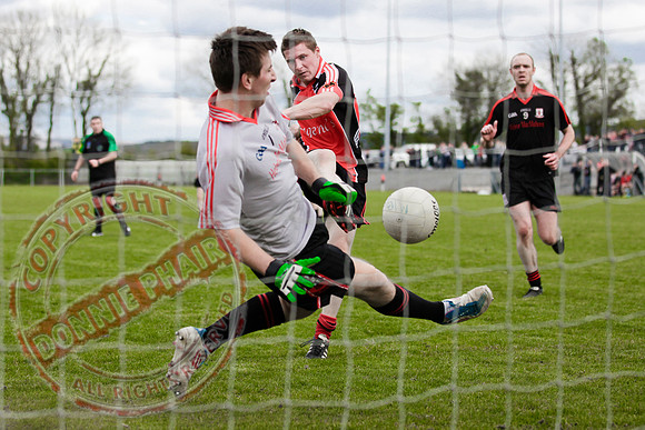 Brookeborough V Maguiresbridge in Senior Men GAA League Football.