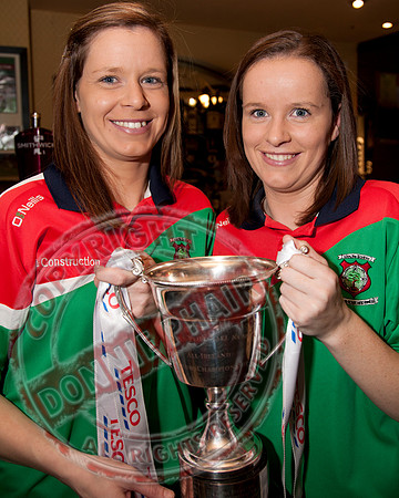 Lisnaskea Ladies GAA Club celebrate in Donn Carragh Hotel after winning All-Ireland Ladies Inetermediate Final.