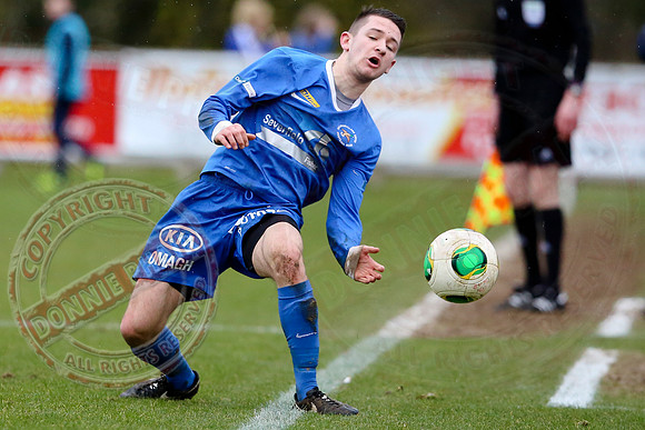 Ballinamallard United (0) V Glenavon (3) in The Irish Cup.