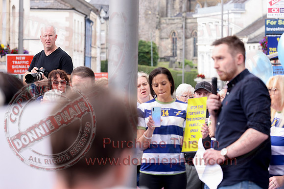 Justice for Noah Donohoe rally at the Diamond in Enniskillen-25