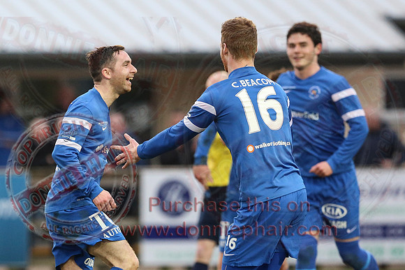 Ballinamallard United (2) V Coleraine (1) in IFA Premier League.