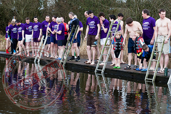 Newtownbutler Residents swim in Lough Erne River at Bun Jetty for Charity.