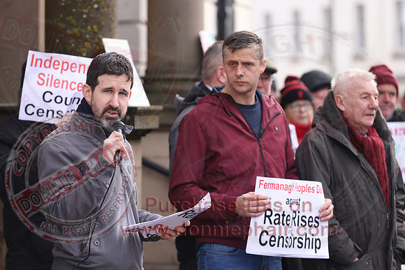 Independent Councillors Protest over Censorship outside Enniskillen Townhall-19