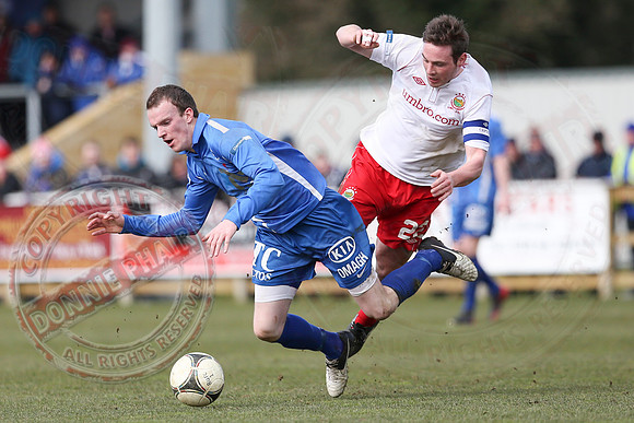 Ballinamallard United FC (0) V Linfield FC (0) in IFA Danske Bank Premiership.