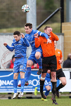 Ballinamallard United (1) V Glenavon (3) in IFA Danske Premier League.