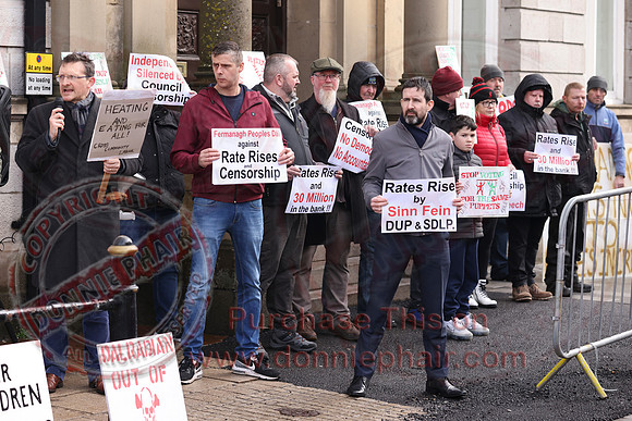 Independent Councillors Protest over Censorship outside Enniskillen Townhall-12