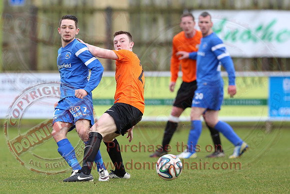 Ballinamallard United (1) V Glenavon (3) in IFA Danske Premier League.
