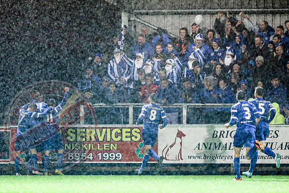 Ballinamallard United (2) V Ballymena United (3) in League Cup Semi-Final.