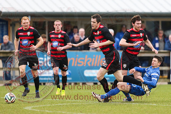 Ballinamallard United (2) V Coleraine (1) in IFA Premier League.