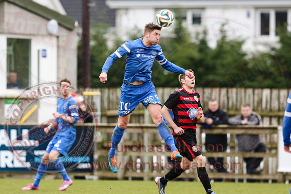 Ballinamallard United (2) V Coleraine (1) in IFA Premier League.