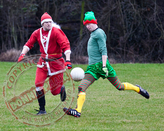 Santa V Elves Charity GAA Match In Newtownbutler among the NTB club members and friends.