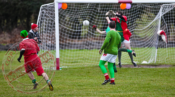 Santa V Elves Charity GAA Match In Newtownbutler among the NTB club members and friends.