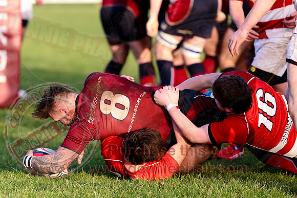 Enniskillen 1st XV (34) V Randalstown (8) in Towns Cup.