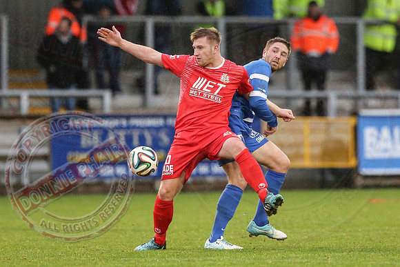 Ballinamallard United (0) v Portadown (2) in Danske Bank IFA Premier League.