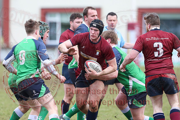 Enniskillen 1st XV (3) V Ballynahinch (44) in Rugby Towns Cup.