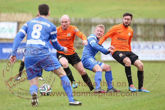 Ballinamallard United (1) V Glenavon (3) in IFA Danske Premier League.