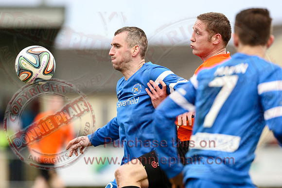 Ballinamallard United (1) V Glenavon (3) in IFA Danske Premier League.