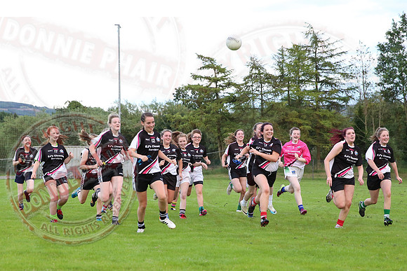 Aghadrumsee (1-14) V Ederney (1-05) in Girls U16 GAA Division One Final.