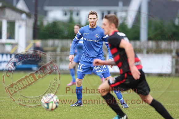 Ballinamallard United (2) V Coleraine (1) in IFA Premier League.
