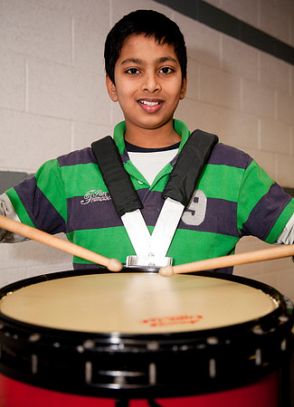 Erne Integrated School teaching Drumming.